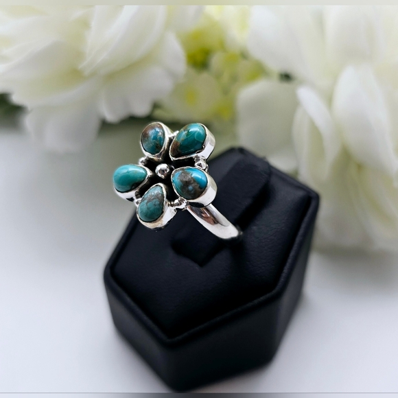 ❤️ AMERICAN FLOWER STERLING SILVER RING - Picture 7 of 7